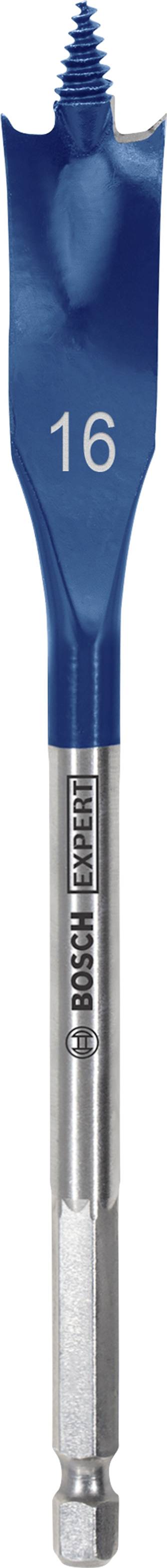 Blauwe houten boor met 16 mm diameter, geschikt voor nauwkeurige boringen in hout.