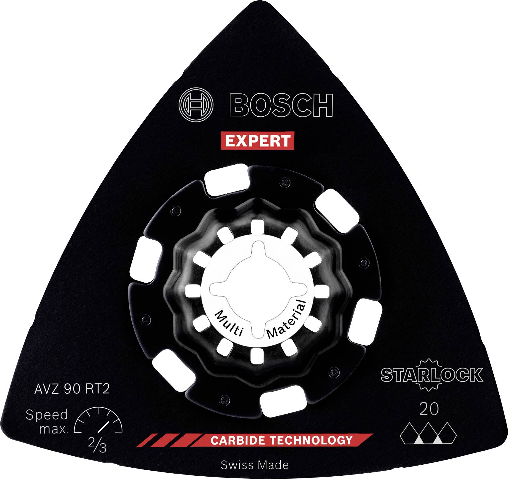 Bosch Expert AVZ 90 RT2 Sanding Plates Grit 20 10pcs