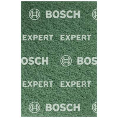 Groene schuurmat van Bosch, met het opschrift 'EXPERT'. Geschikt voor het schuren en polijsten van verschillende oppervlakken.