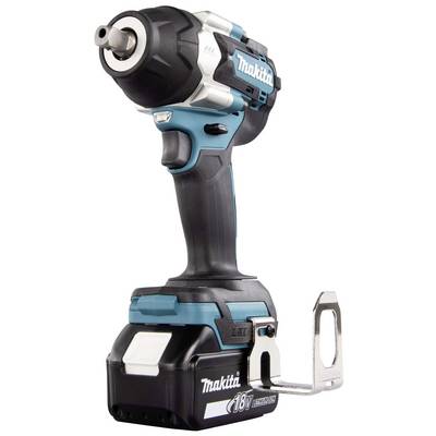 Accuschroevendraaier in blauw en zwart. Merknaam zichtbaar. Apparaat staat rechtop op een witte achtergrond.