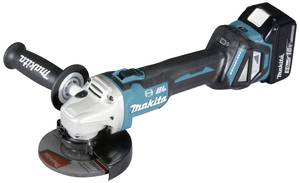 Conrad Makita DGA513RTJ DGA513RTJ Haakse accuslijper 125 mm Incl. lader, Incl. 2 accu's, Incl. koffer 18 V 5 Ah aanbieding