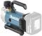 'Draagbare Makita compressor met handgreep en accuaansluiting, geschikt voor bouwplaatsen of werkplaatsapplicaties.'