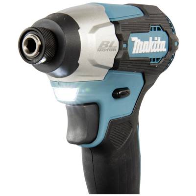 Accu-boormachine met ergonomische handgreep, blauwe en zwarte behuizingskleur, geïntegreerde LED-verlichting, merknaam zichtbaar.