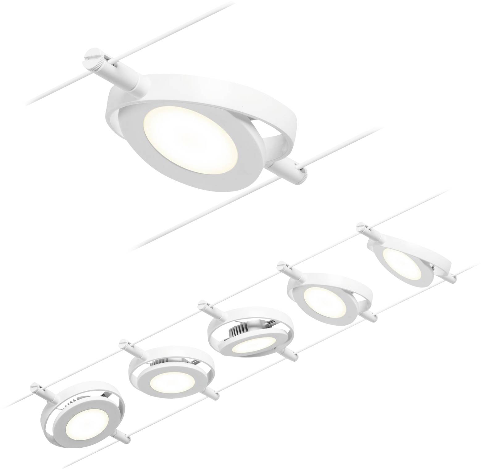 Paulmann RoundMac 94416 Kabelsysteem compleet LED vast ingebouwd LED Wit, Chroom
