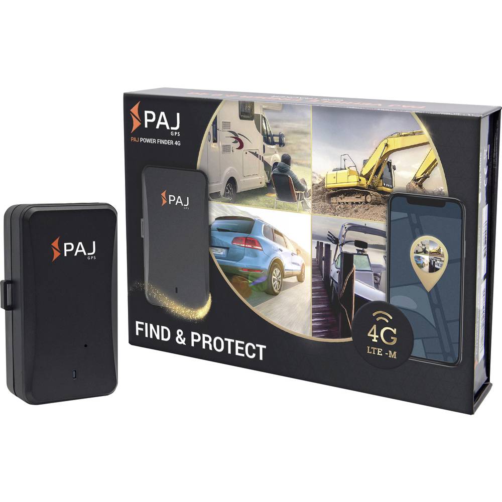 PAJ 9017 GPS-tracker Voertuigtracker, Multifunctionele tracker Zwart