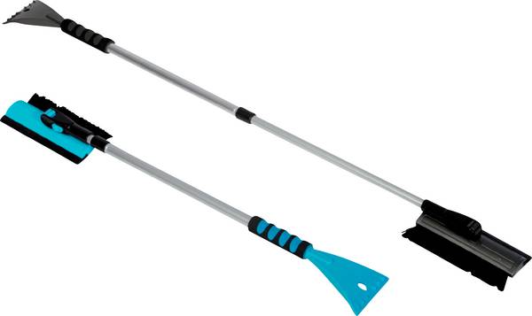 IWH 886503 Aluminium IJskrabber / sneeuwbezem Uittrekbaar, Softgrip (l x b x h) 77 x 15 x 11 cm Auto, SUV, Van, Camper Blauw