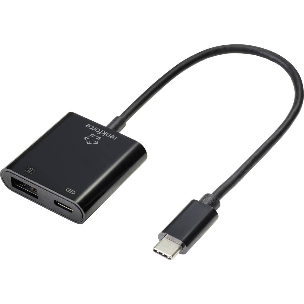 Renkforce USB-C™ Adapter [1x USB-C stekker - 1x USB-C bus (Power Delivery), USB 3.2 Gen 1 bus A (USB 3.0)] RF-4780818