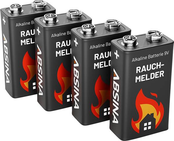 Absina 401005-4 9V batterij (blok) 9 V 4 stuk(s)