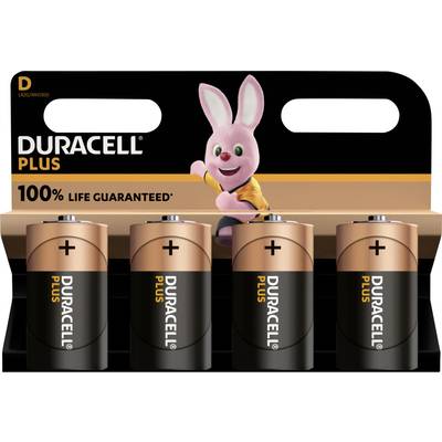 D batterij Duracell Plus-D K4 Alkaline 1.5 V 4 stuk(s) kopen ? Conrad Electronic