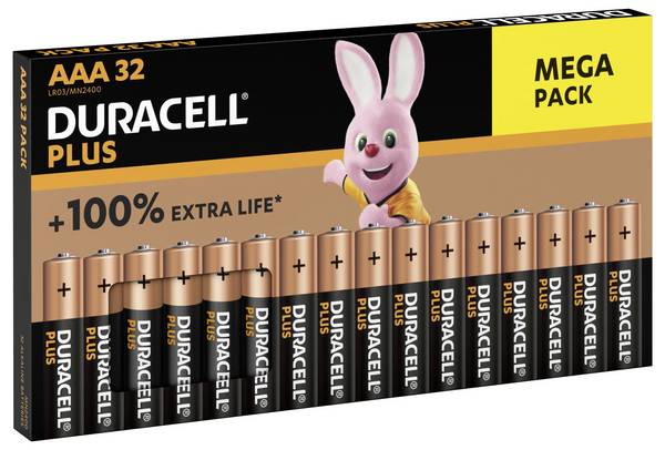 Duracell Plus-AAA BP32 AAA batterij (potlood) Alkaline 1.5 V 32 stuk(s)