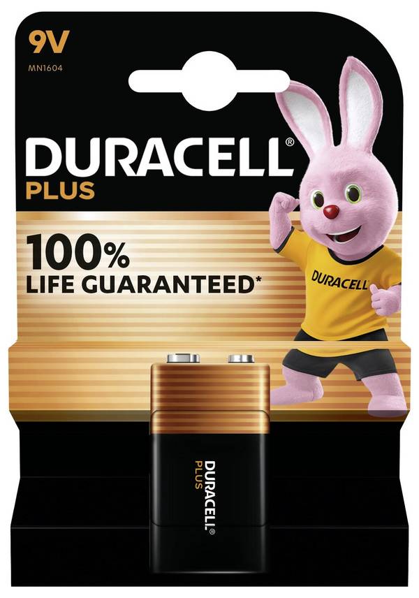 Duracell Plus-9V B1 9V batterij (blok) Alkaline 9 V 1 stuk(s)