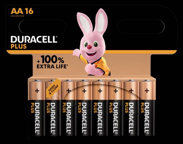 Duracell Plus-AA CP16 AA batterij (penlite) Alkaline 1.5 V 16 stuk(s)