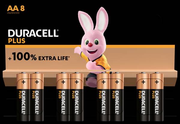 Duracell Plus-AA K8 AA batterij (penlite) Alkaline 1.5 V 8 stuk(s)