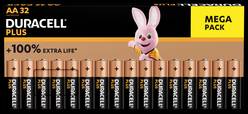 Duracell Plus-AA BP32 AA batterij (penlite) Alkaline 1.5 V 32 stuk(s)