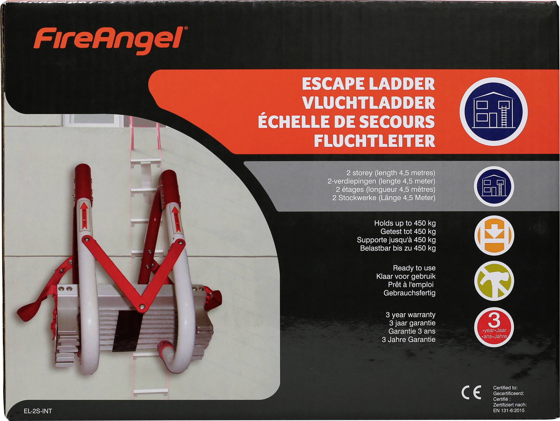 FireAngel EL-2S-INT Noodladder 4.5 m-2