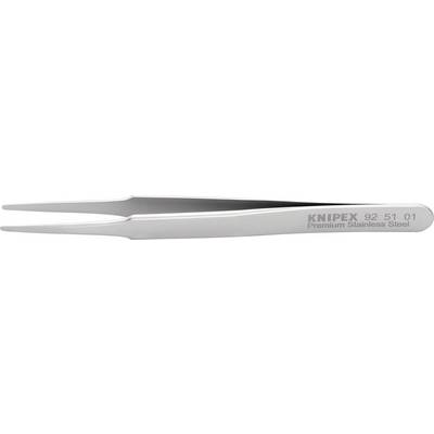 Pincet van roestvrij staal van Knipex, model 92 51 01, zijdelings afgebeeld met fijne punten, geschikt voor precisiewerkzaamheden.
