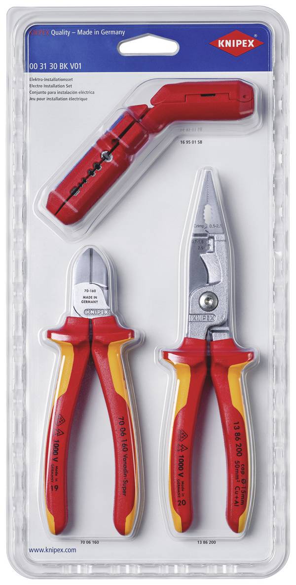 Knipex 00 31 30 BK V01 Gereedschapsset 3-delig