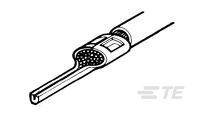 Close-up van een medisch instrument, waarschijnlijk een flexibele slang met een draadweefsel aan de binnenkant, mogelijk een stent of katheter.