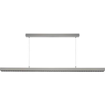 Hanglamp met rechthoekig, modern design en twee dunne kabels. Geschikt voor bureaus of eettafels.