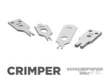 'CRIMPER' toont verschillende krimptangen in grijstinten.