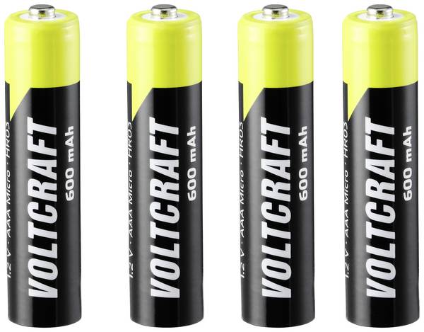 VOLTCRAFT Endurance Oplaadbare AAA batterij (potlood) NiMH 600 mAh 1.2 V 4 stuk(s)