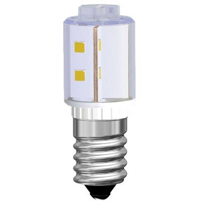 LED-lamp met kleine schroeffitting, transparante behuizing en zichtbare gele lichtcomponenten.