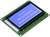 Een LCD-module met blauwe achtergrondverlichting toont tekst: 'Joy-IT SBC-LCD123x69 WWW.JOY-IT.NET'.