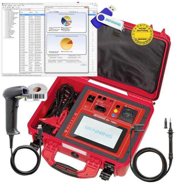 Benning BENNING ST 760+ Set Apparaattesterset  VDE-norm 0701-0702, 0751, 0544
