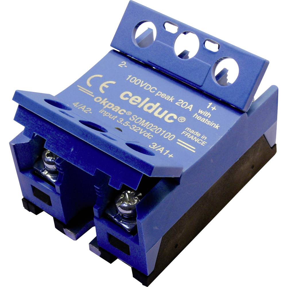 celduc® relais Halfgeleiderrelais SOM02060 20 A Schakelspanning (max.): 40 V/AC, 40 V/DC 1 stuk(s)