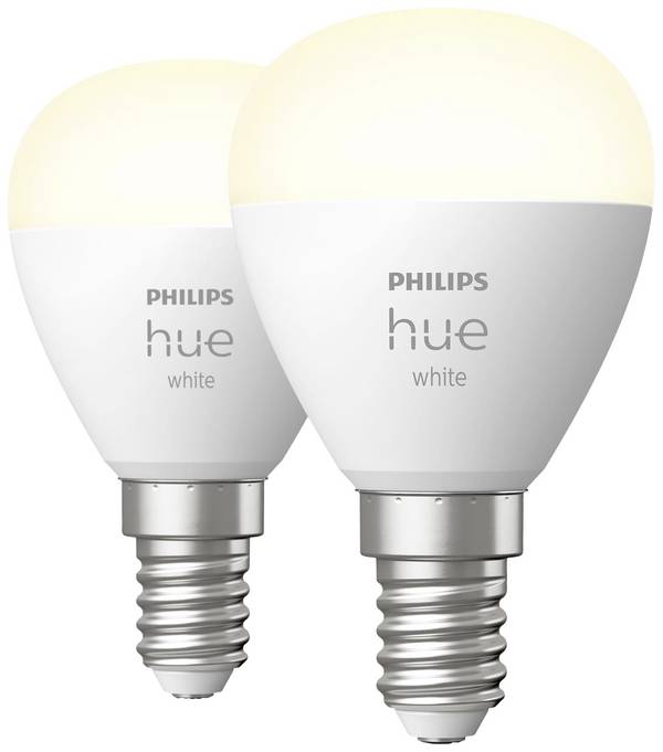 Philips Hue LED-lamp (2 stuks) 871951435677100 Energielabel: G (A - G) Hue White Luster Doppelpack 2x470lm E14 11.4 W Warmwit
