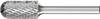 PFERD TOOLS 21000036 Freesstift Wals Lengte 65 mm Afmeting, Ø 12 mm Werklengte 25 mm Schachtdiameter 6 mm