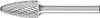 PFERD TOOLS 21000076 Freesstift Ronde boog Lengte 65 mm Afmeting, Ø 12 mm Werklengte 25 mm Schachtdiameter 6 mm