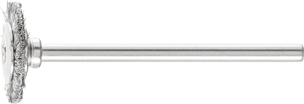 Metalen staalborstel met lange steel, draadborsteleind voor het reinigen en ontroesten van metalen oppervlakken.