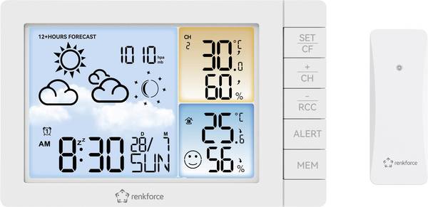 Renkforce RF-4883634 Digitaal weerstation Aantal sensoren max.: 3 stuk(s)