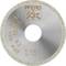 Rond diamant-gatenzaagblad met opschriften: 'Paard', 'Max. rpm 38197', 'EN 13236', 'D151'. Zilver centrum met gouden details.
