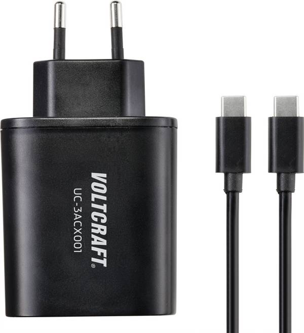VOLTCRAFT UC-3ACX001 USB-oplader 38 W 2x USB-A, 1x USB-C USB PD Zwart Binnen