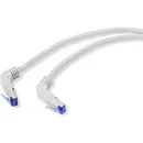 Renkforce RF-4892520 RJ45 Netwerkkabel, patchkabel CAT 6A S/FTP 20.00 m Grijs 90° haaks naar onder 1 stuk(s)
