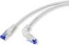 Renkforce RF-4892538 RJ45 Netwerkkabel, patchkabel CAT 6A S/FTP 10.00 m Grijs 90° haaks naar onder 1 stuk(s)