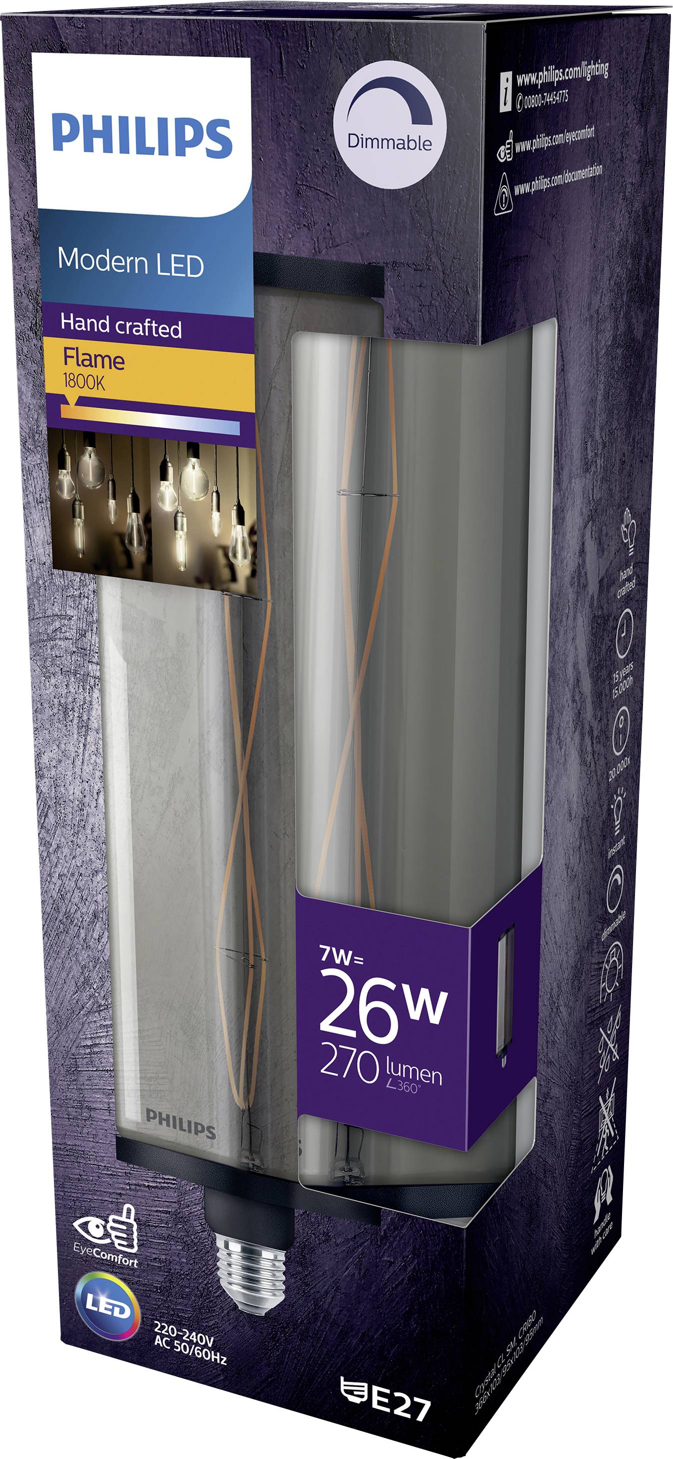 Philips LED 871951431374300 LED-lamp E27 Speciale vorm 6.5 W = 35 W Warmwit (Ø x l) 94 mm x 366 mm 1 stuk(s)-3