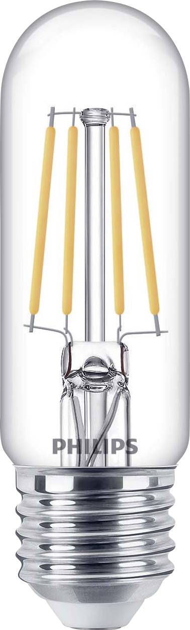 Een gloeilamp met filamenttechnologie van Philips, die lijkt op een klassiek ontwerp. Energiezuinig en decoratief.