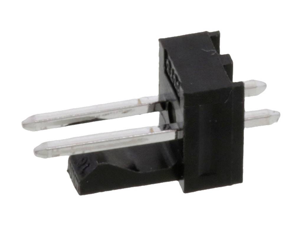 Molex 1718560002 Male header, inbouw (standaard) 254 Totaal aantal polen: 2 Rastermaat: 2.54 mm Inhoud: 1 stuk(s) Bag