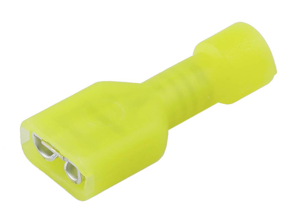 Molex 190030068 Platte stekker (female) Incl. krimphuls Insteekbreedte: 4.75 mm Insteekdikte: 0.81 mm Volledig geïsoleerd Donkergeel 1 stuk(s) Bag