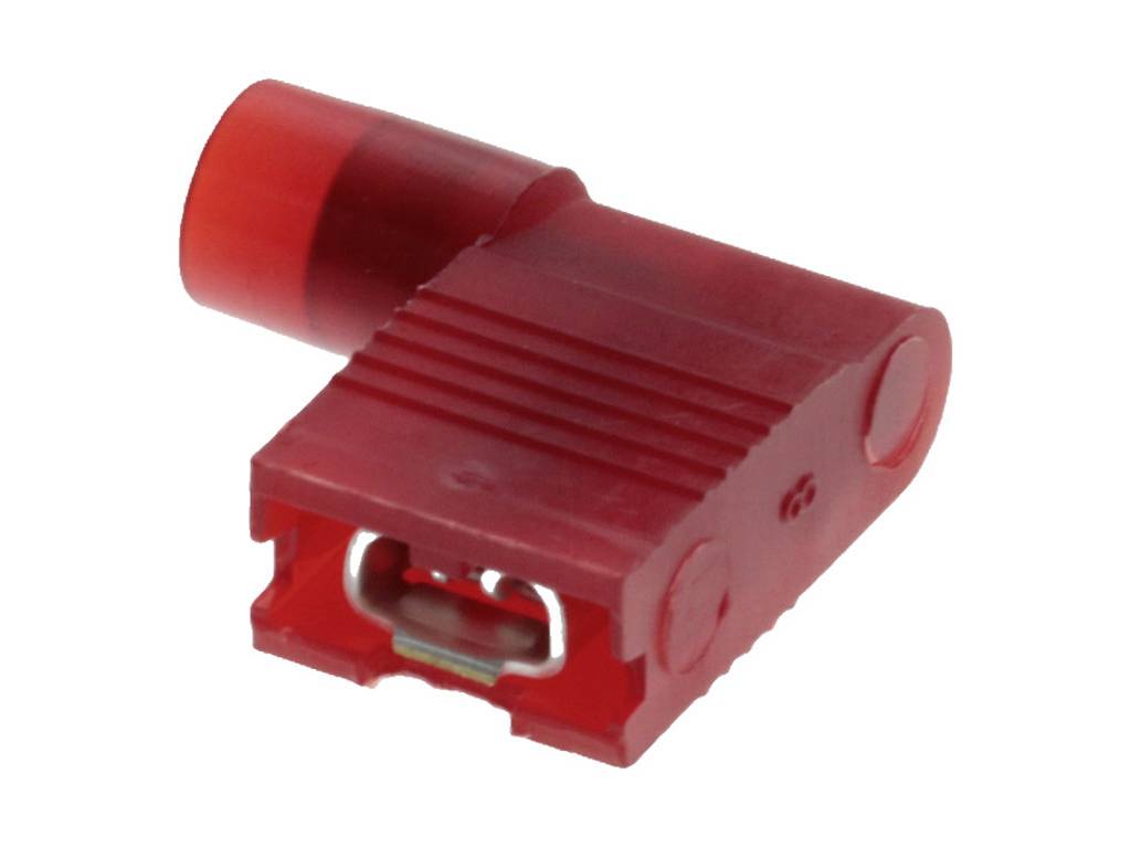 Molex 190060005 Platte stekker (female) Incl. krimphuls Insteekbreedte: 4.75 mm Insteekdikte: 0.51 mm Volledig geïsoleerd Rood 1 stuk(s) Bag