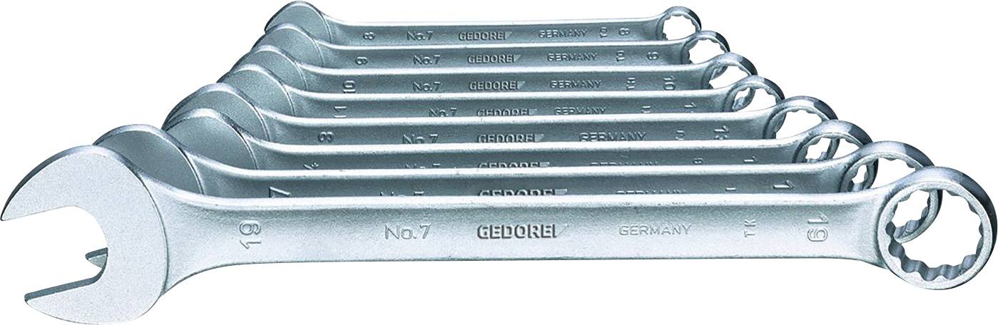 Gedore Ringsteeksleutelset | 8 Delig | 10-19 MM | In SB Verpakking - 3100227