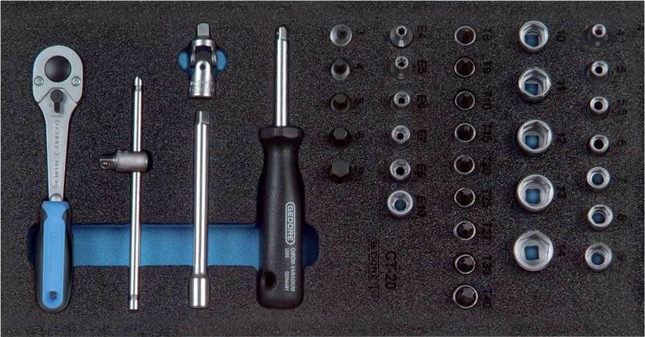 Gedore 2322374 EI-1500 CT1-20 L Gereedschapinlegstuk (l x b x h) 310 x 158 x 35 mm-0