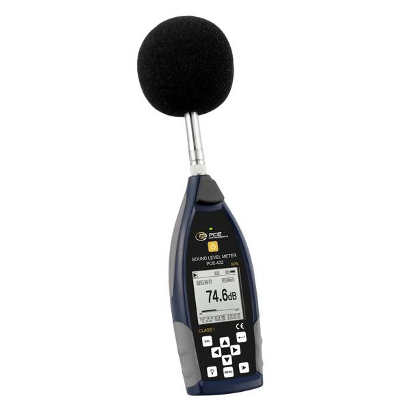 PCE Instruments PCE-432 Decibelmeter Datalogger 22 - 136 dB 3 Hz - 20 kHz RS485, RS232, USB 3.2 Gen 1 bus micro B (USB 3.0), USB 2.0 bus intern 4-polig, USB-device, Seriële interface