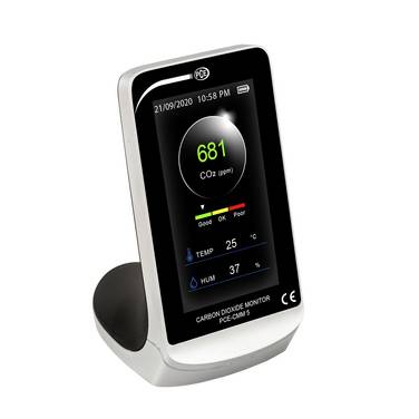 PCE Instruments PCE-CMM 5 Kooldioxidemeter Koolstofdioxide, Luchtvochtigheid, Temperatuur Met USB-interface