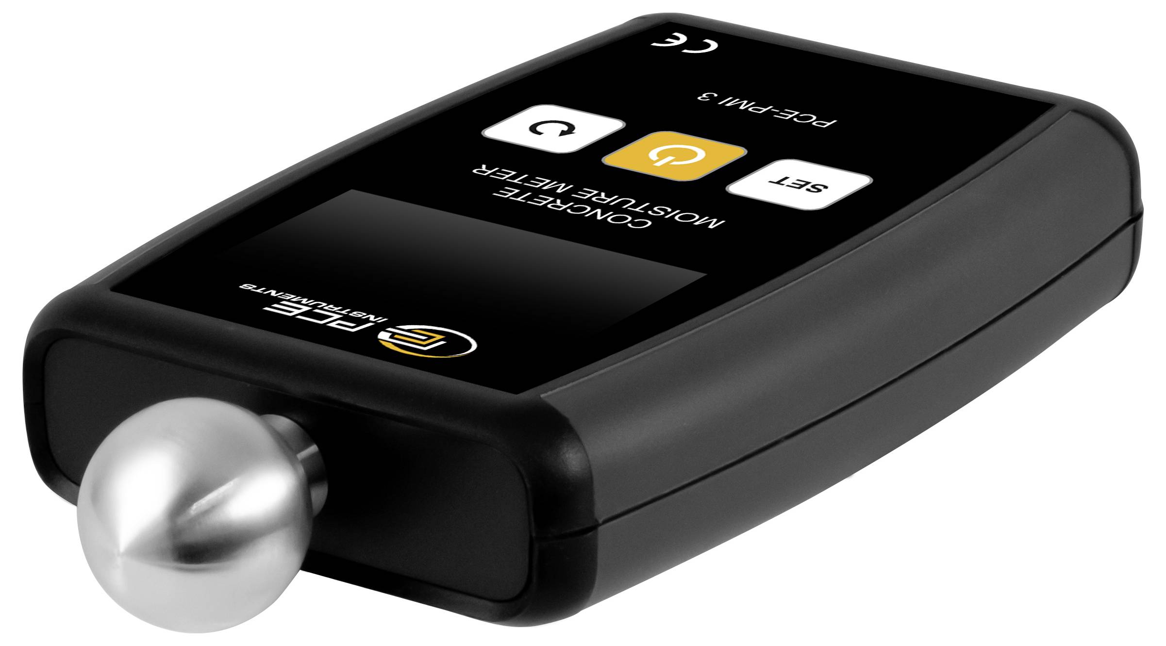 Draagbare pulseoximeter met een vingerclip en display met 'SET' en 'STOP' knoppen, gebruikt voor het controleren van zuurstofverzadiging en hartslag.