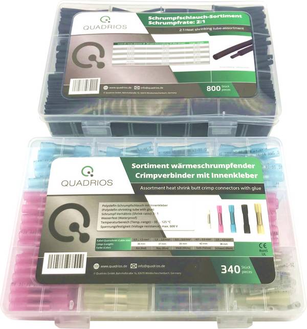 Quadrios 2107C407 Stootverbinder 0.3 mm² 6 mm² Volledig geïsoleerd Zwart, Transparant 1140 stuk(s)
