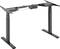 In hoogte verstelbaar tafelonderstel in zwart, met twee motoren, zonder tafelblad. Ideaal voor ergonomische werkplekken op kantoor of thuis.
